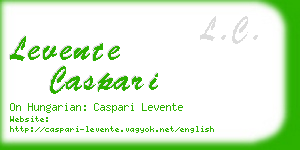 levente caspari business card